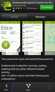 Endomondo for BlackBerry Z10